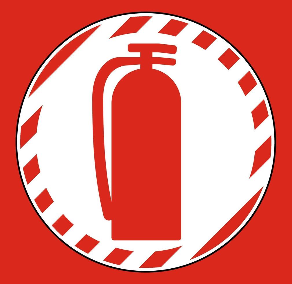 Fire Extinguisher Symbol Floor Sign on white background vector