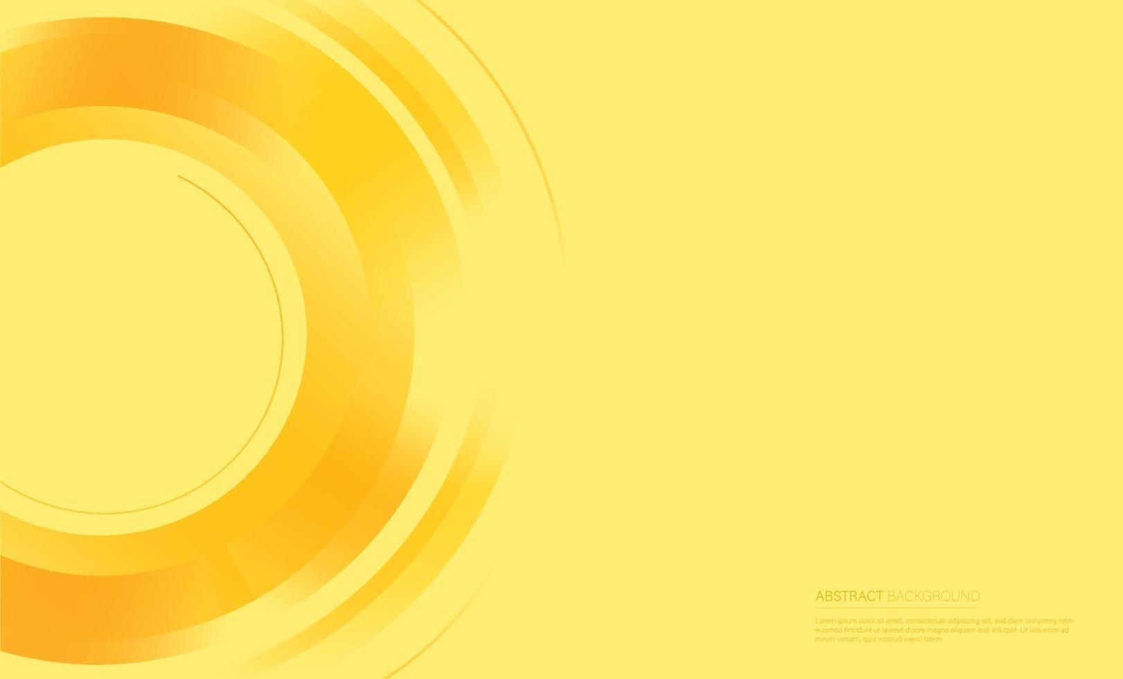 Abstract circles yellow background vector illustration