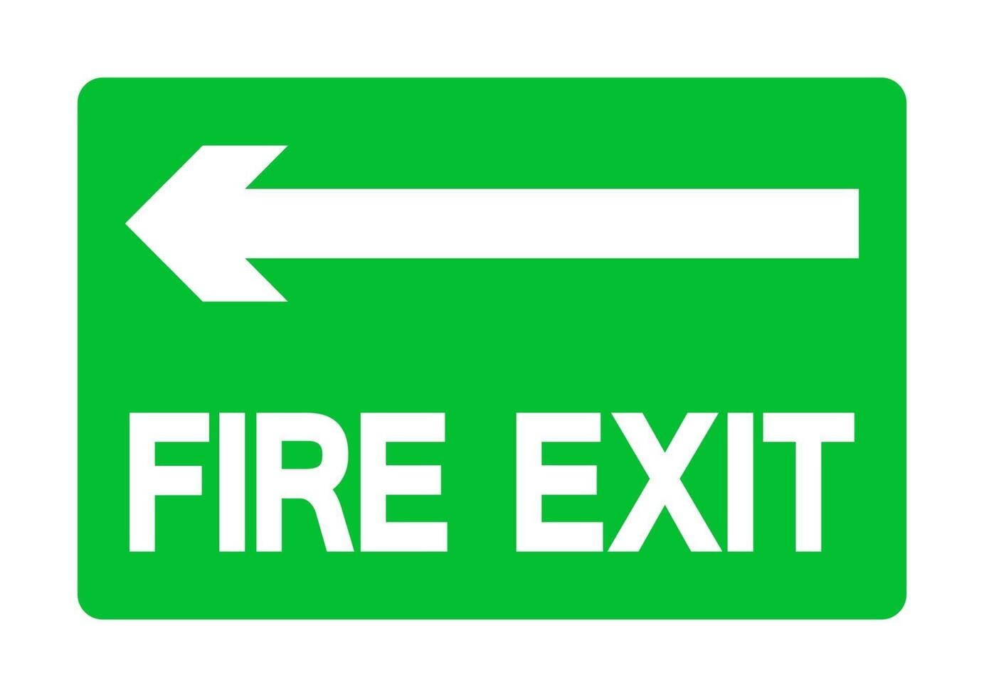 Exit Emergency Green Sign Isolate On White Background vector