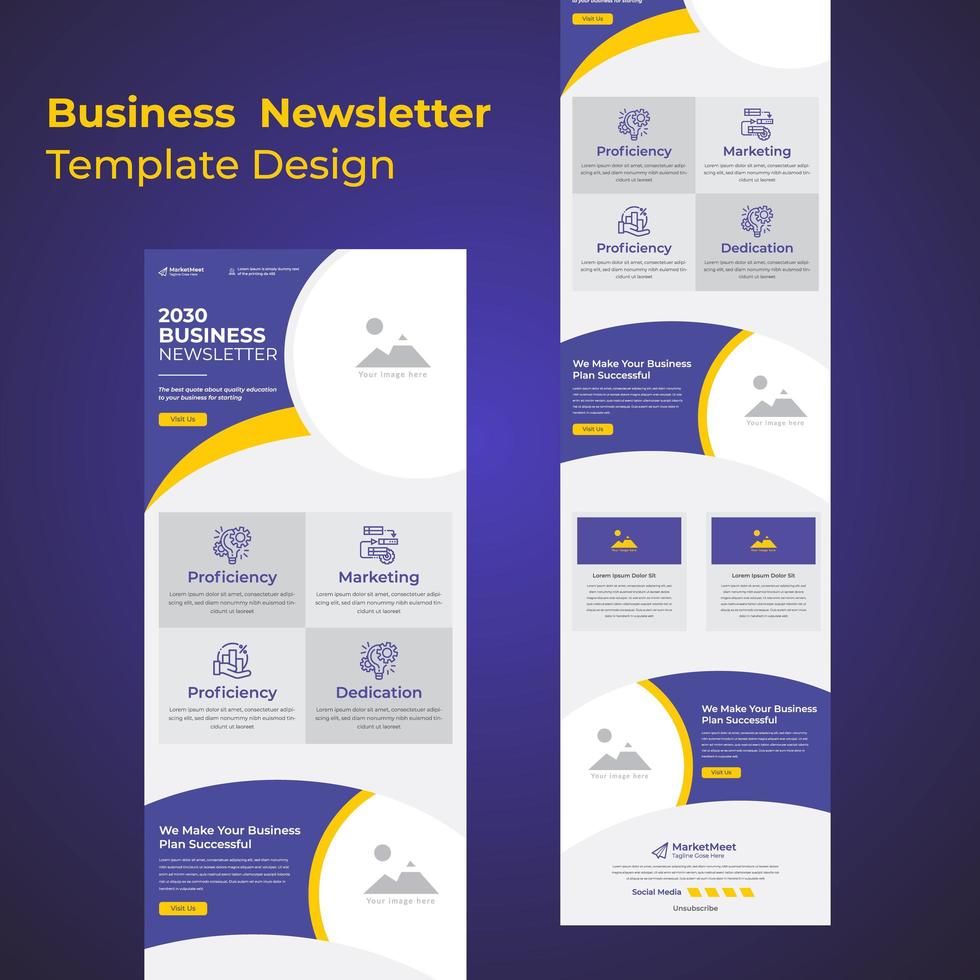 Latest Business Conference For Business Strategy Discussions Email Newsletter template vector