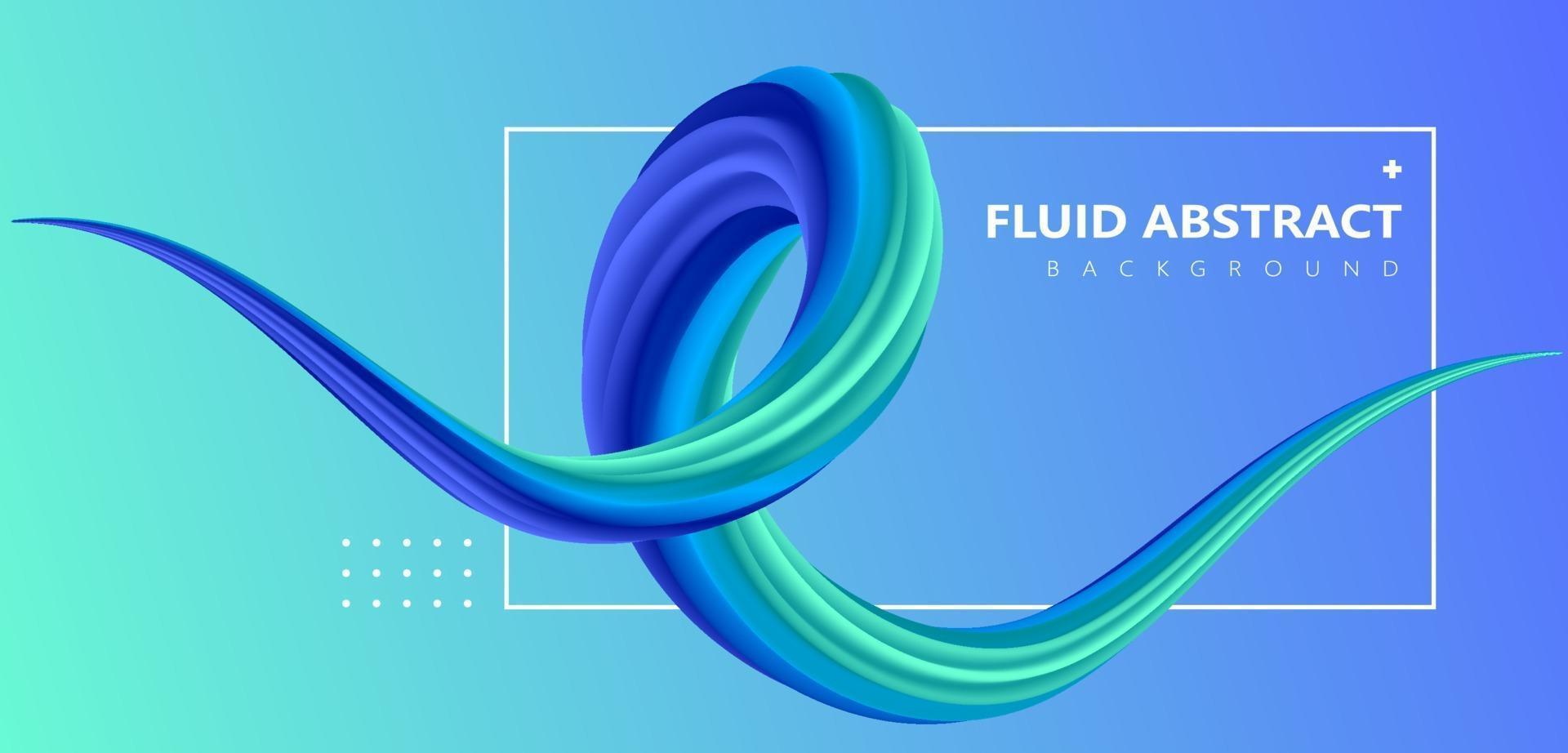 Fashion blue green trend fluid gradient dynamic pipeline vector element