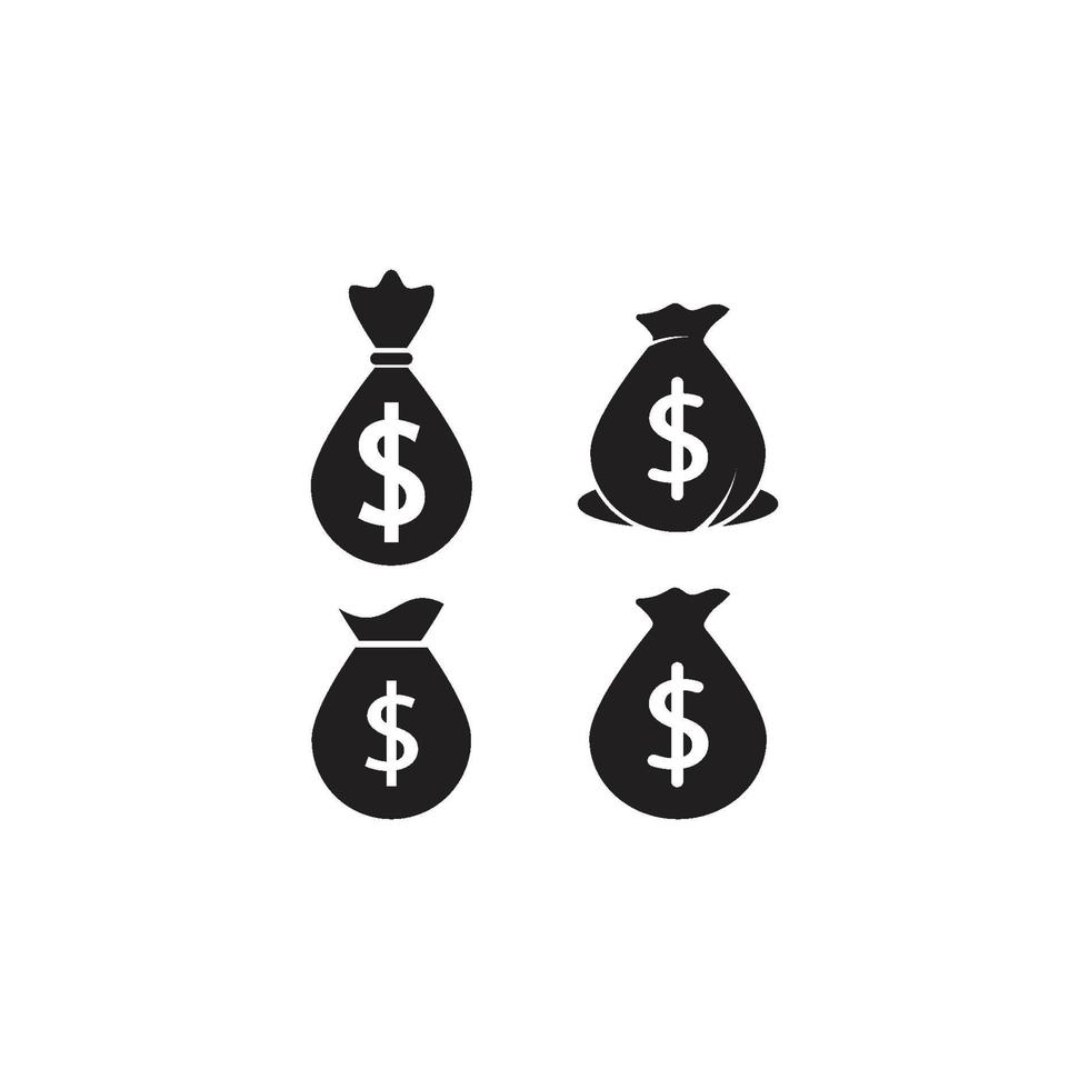 money bag icon vector