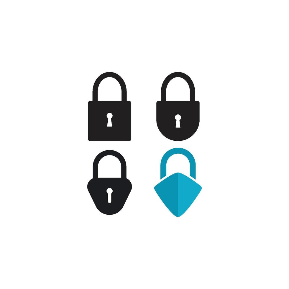 padlock logo icon vector