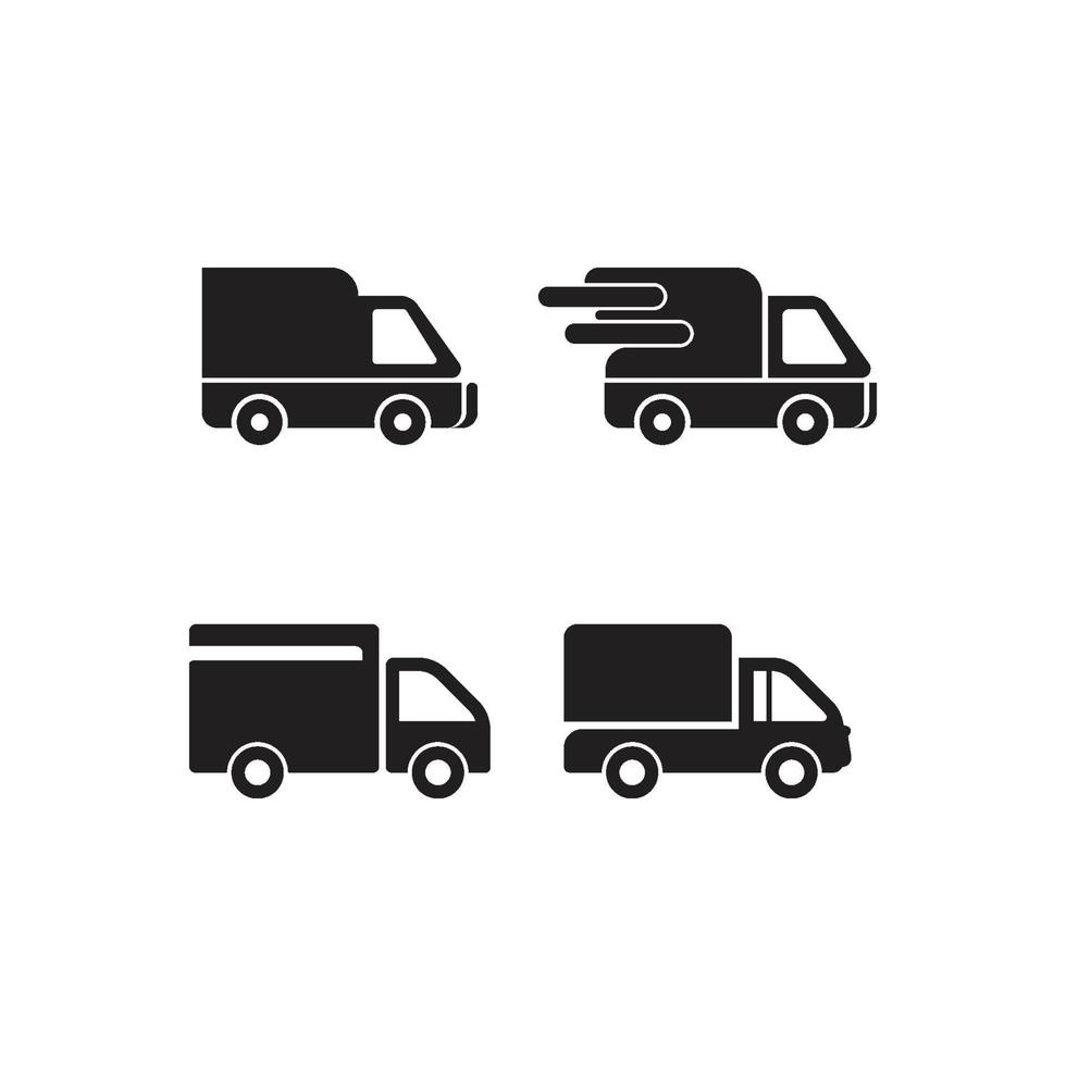 fast delivery logo icon set vector