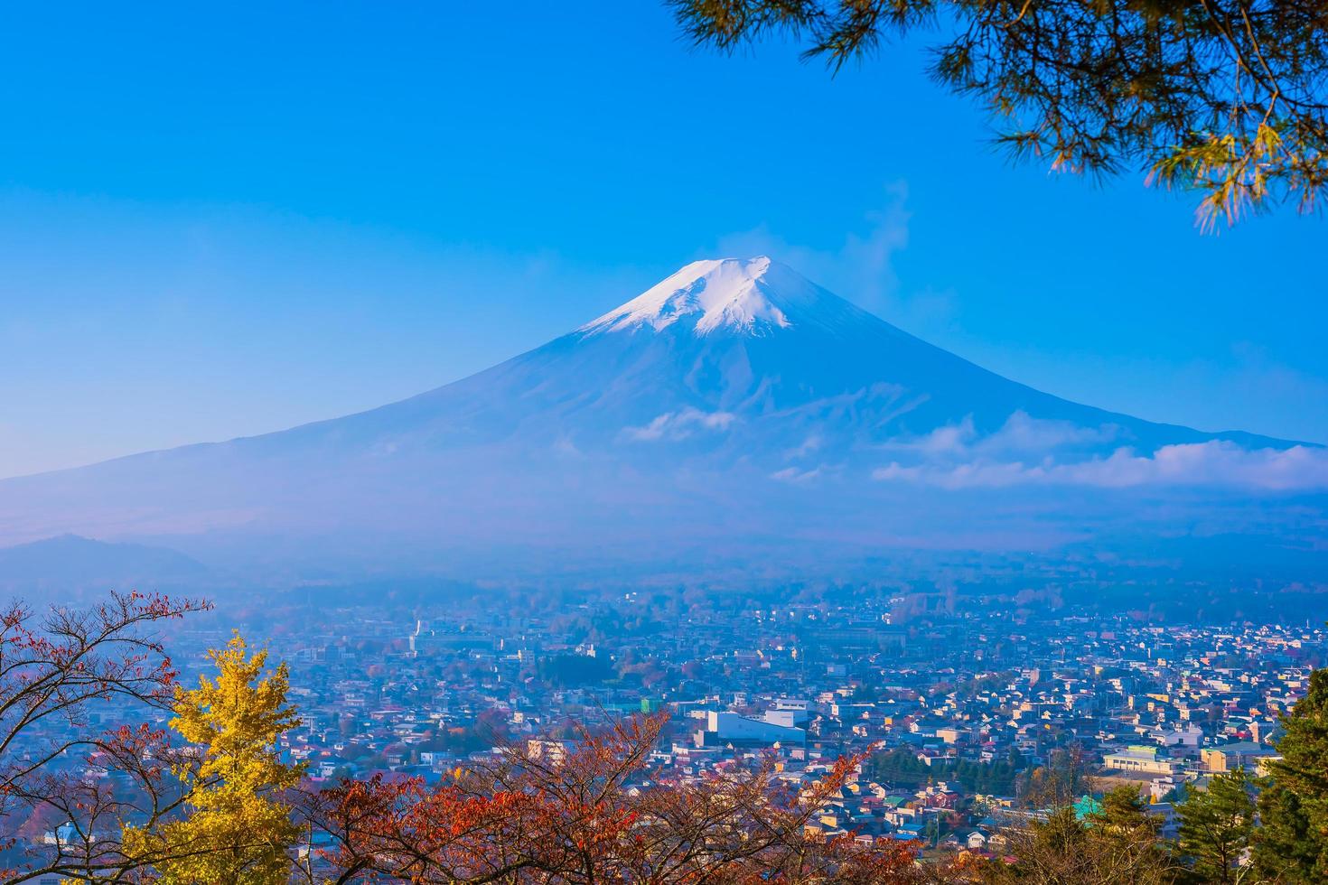 Landscape of Mt. Fuji in autumn, Japan photo