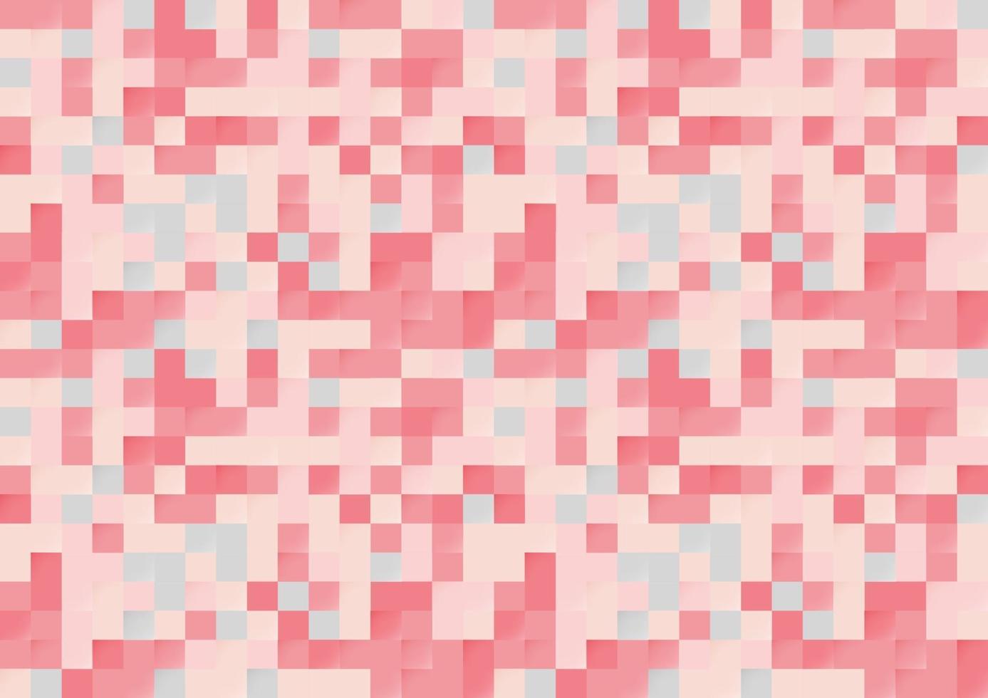 Abstract pink color pixel seamless background. Modern style pattern. vector