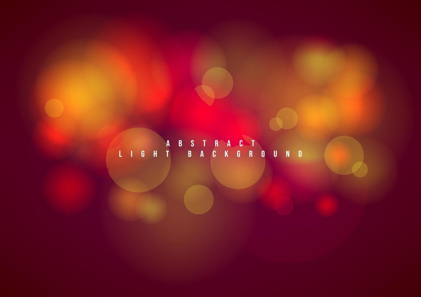 Abstract red and yellow light bokeh background. vector
