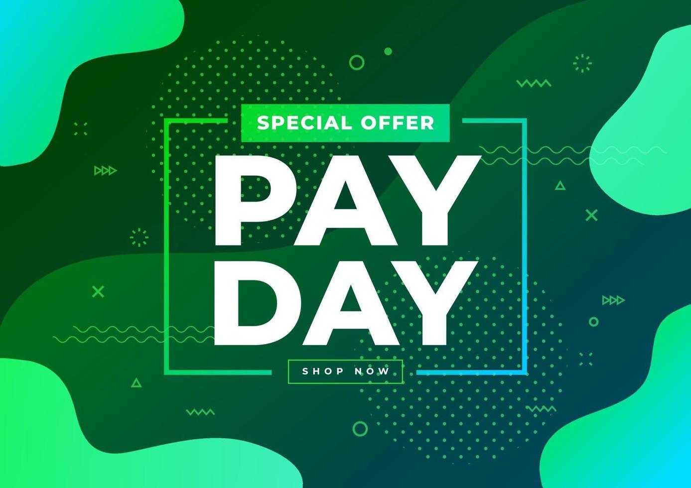 Special offer payday sale banner template. vector