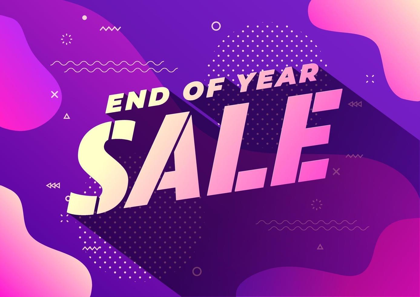 End of year sale banner. Sale banner template design. vector