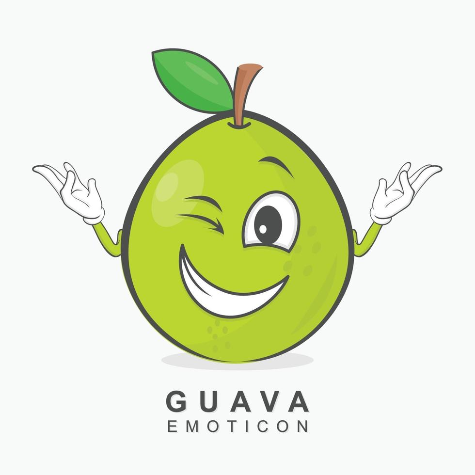 diseño de vector de personaje de guayaba