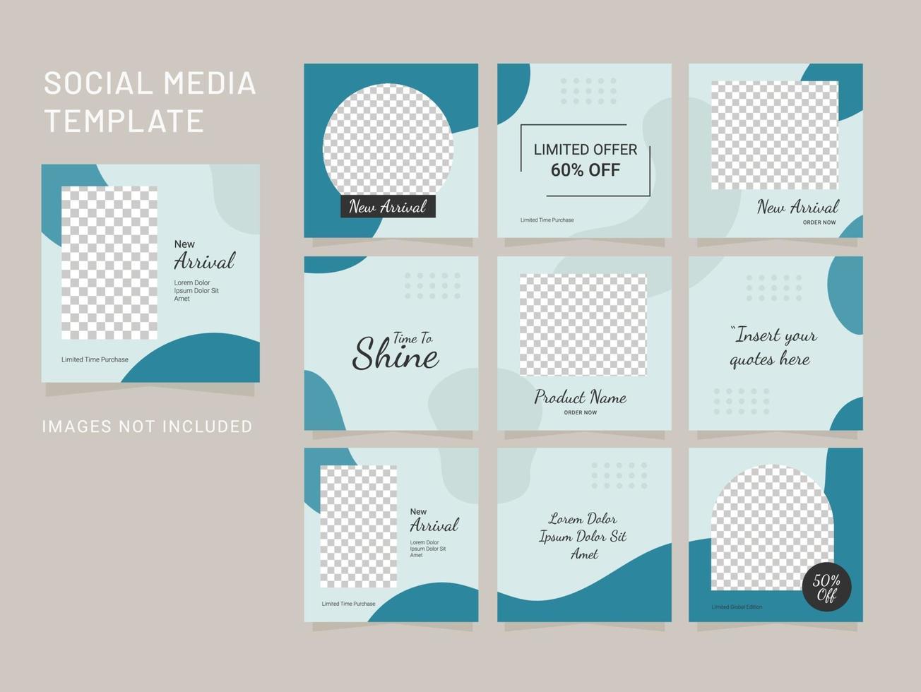 Template Social Media Fashion Women Puzzle Post vector