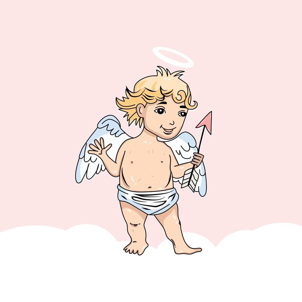 cute cupid illustration vector