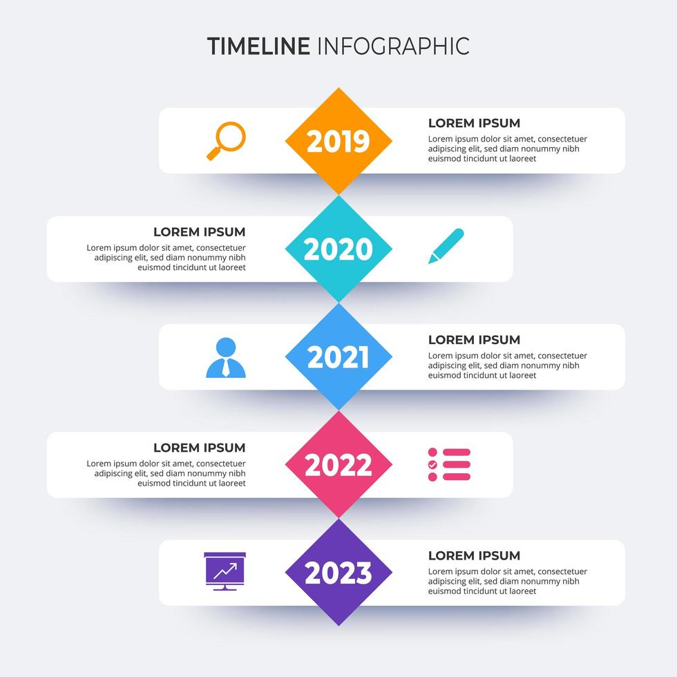 Timeline infographics template. Milestone or process diagram concept. vector