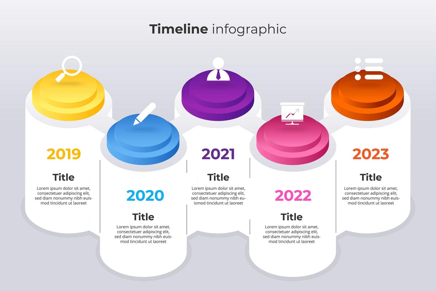 Timeline infographics template. Milestone or process diagram concept. vector