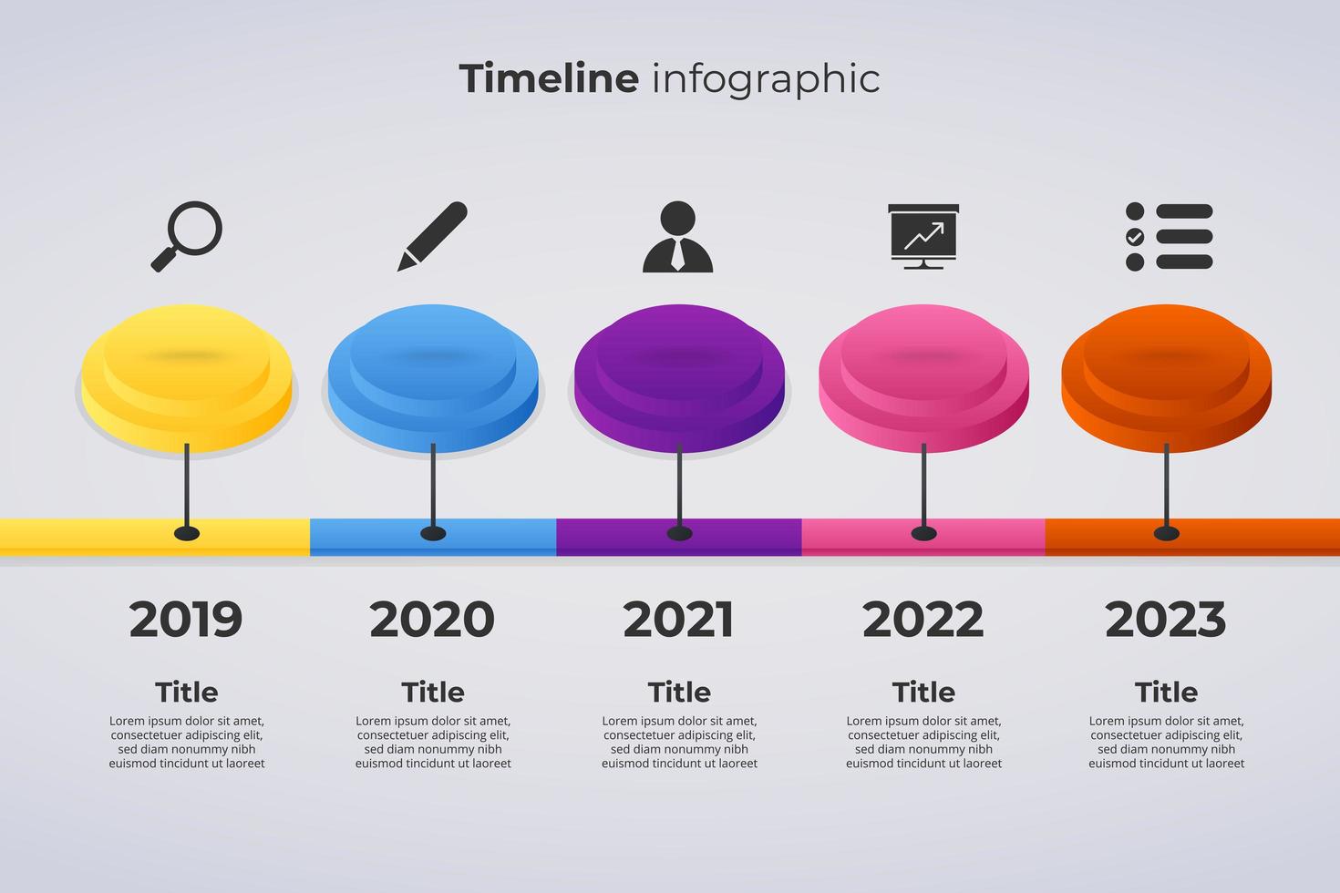 Timeline infographics template. Milestone or process diagram concept. vector