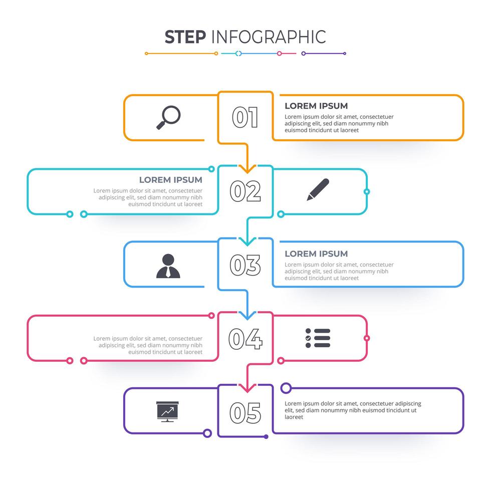 plantilla de infografías de línea de tiempo. concepto de diagrama de proceso o hito. vector