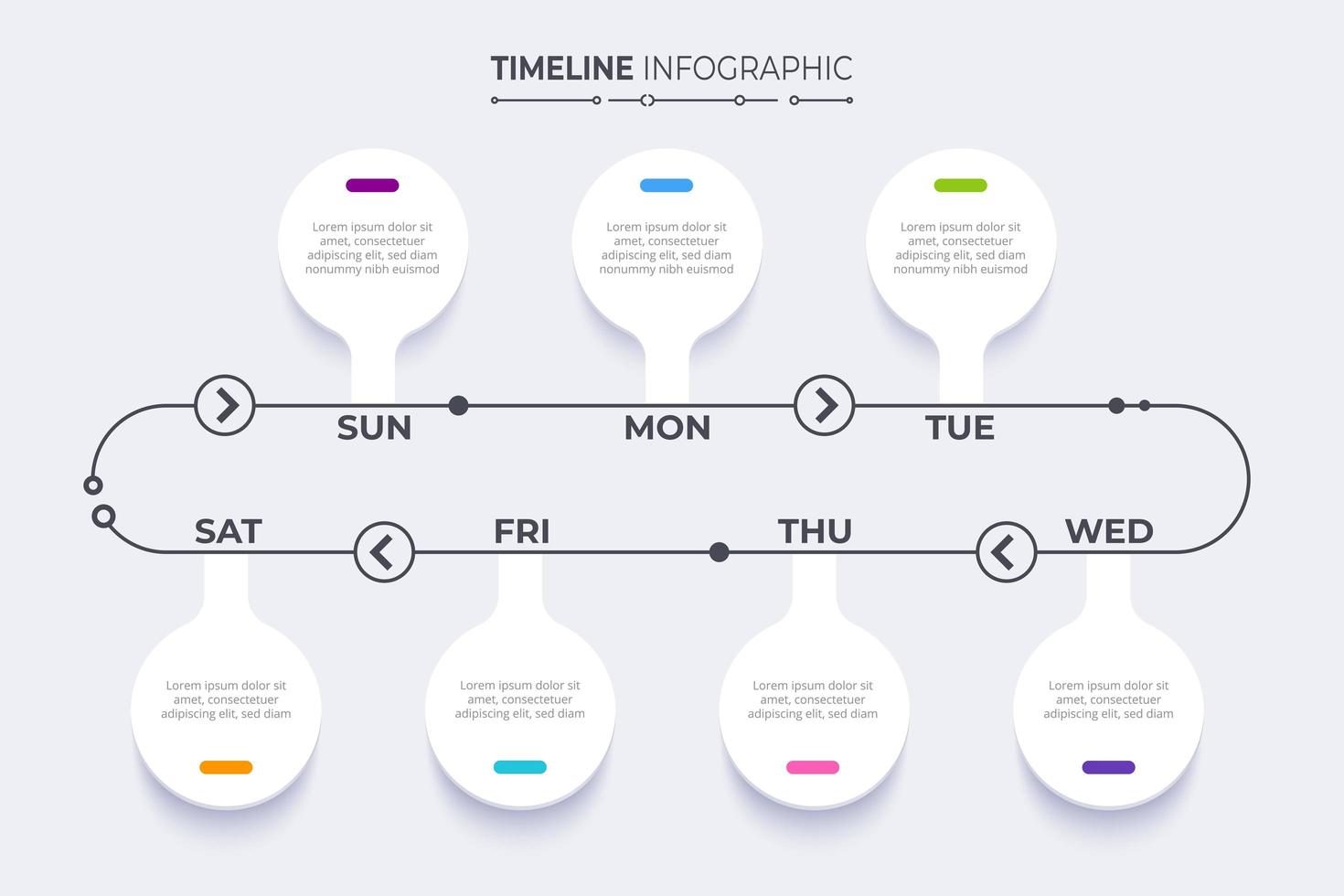 plantilla de infografías de línea de tiempo. concepto de diagrama de proceso o hito. vector