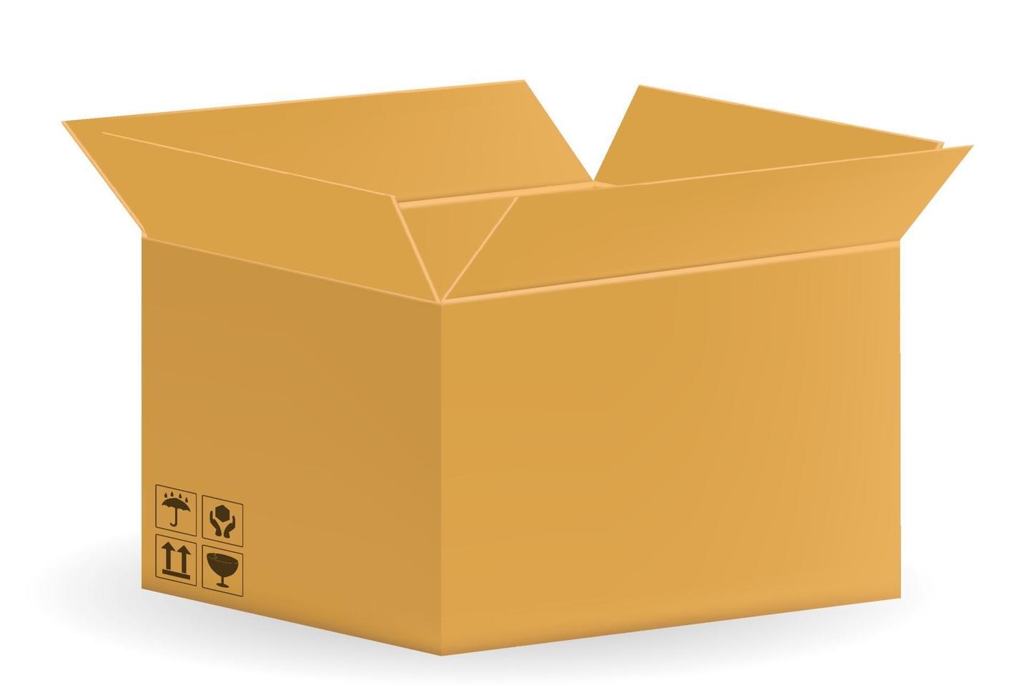 Box packaging die cut template design. 3d mock-up vector