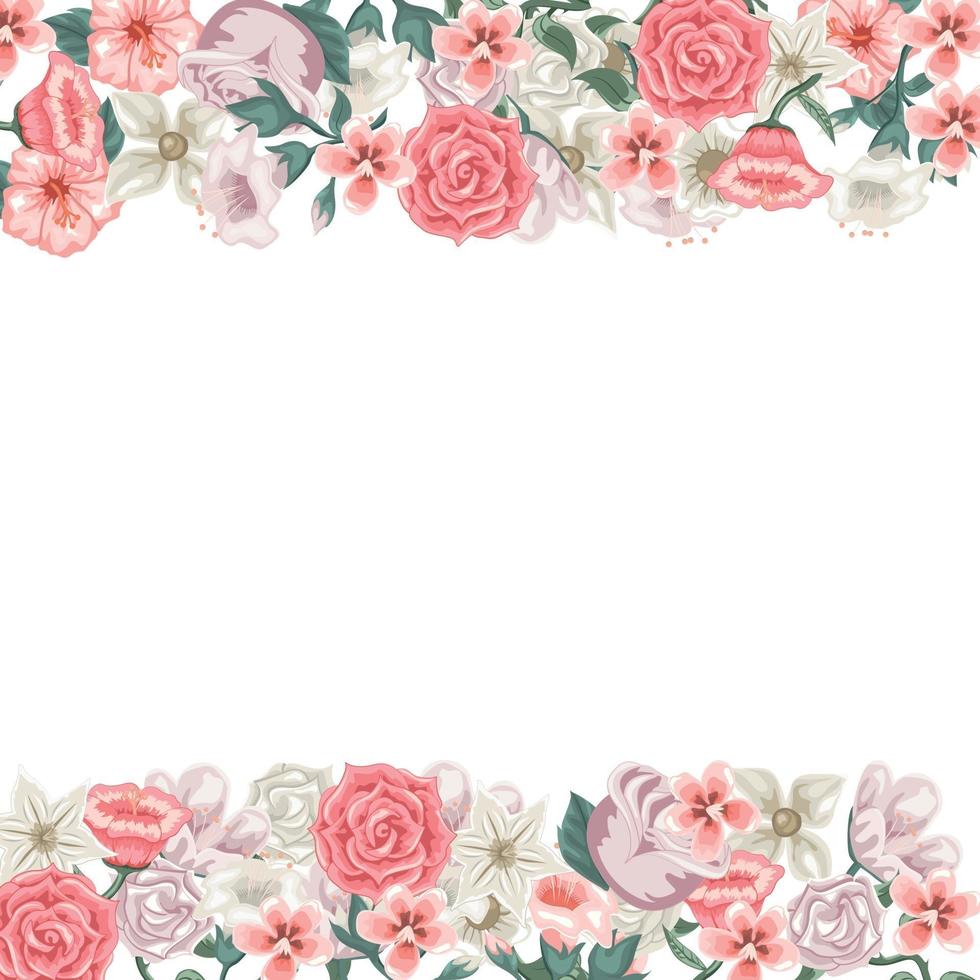 Beautiful flower card to write a dedication vector