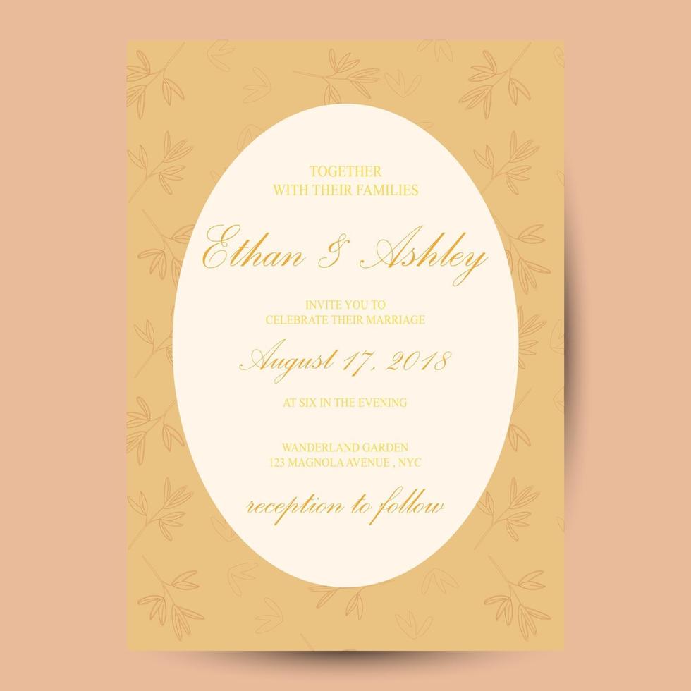 invitación de boda de flores retro vintage vector