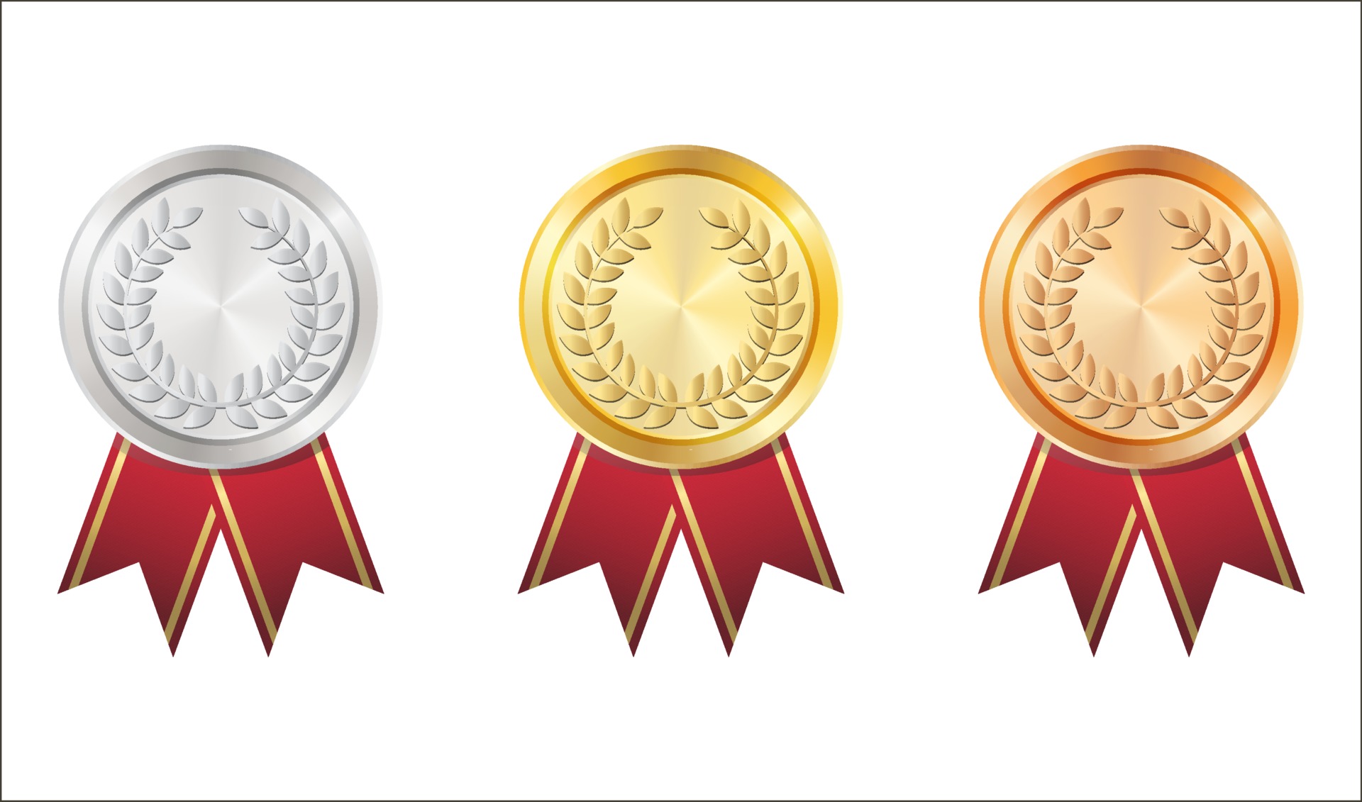 A Gold Silver Bronze badge 2262497 Vector Art at Vecteezy