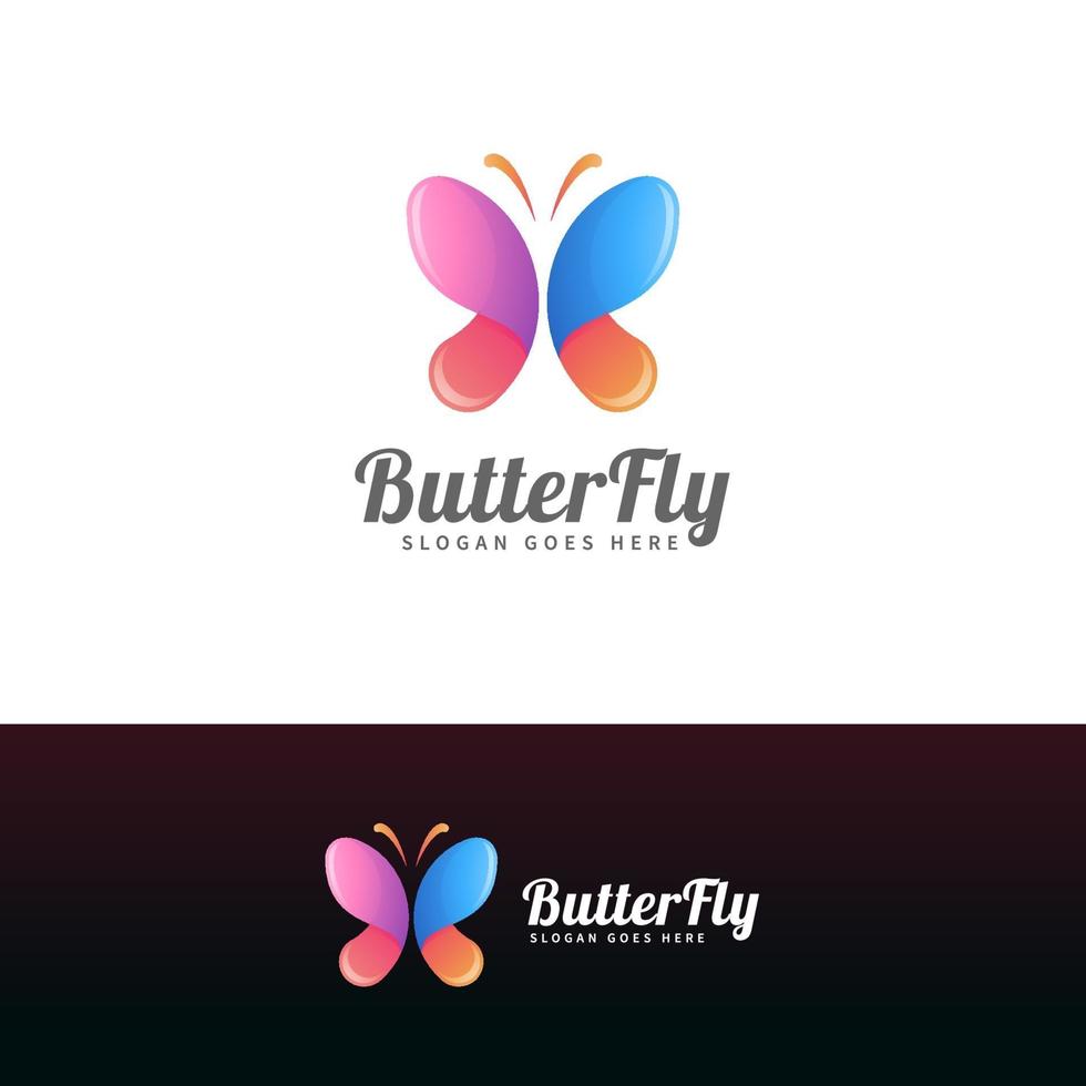 plantilla de diseño de logotipo de mariposa vector