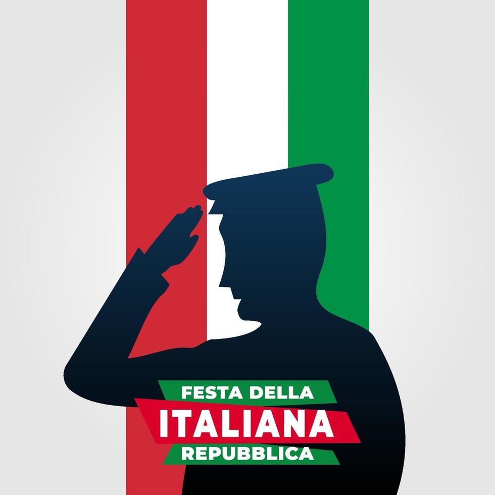 Vector illustration of Festa della Repubblica Italiana poster