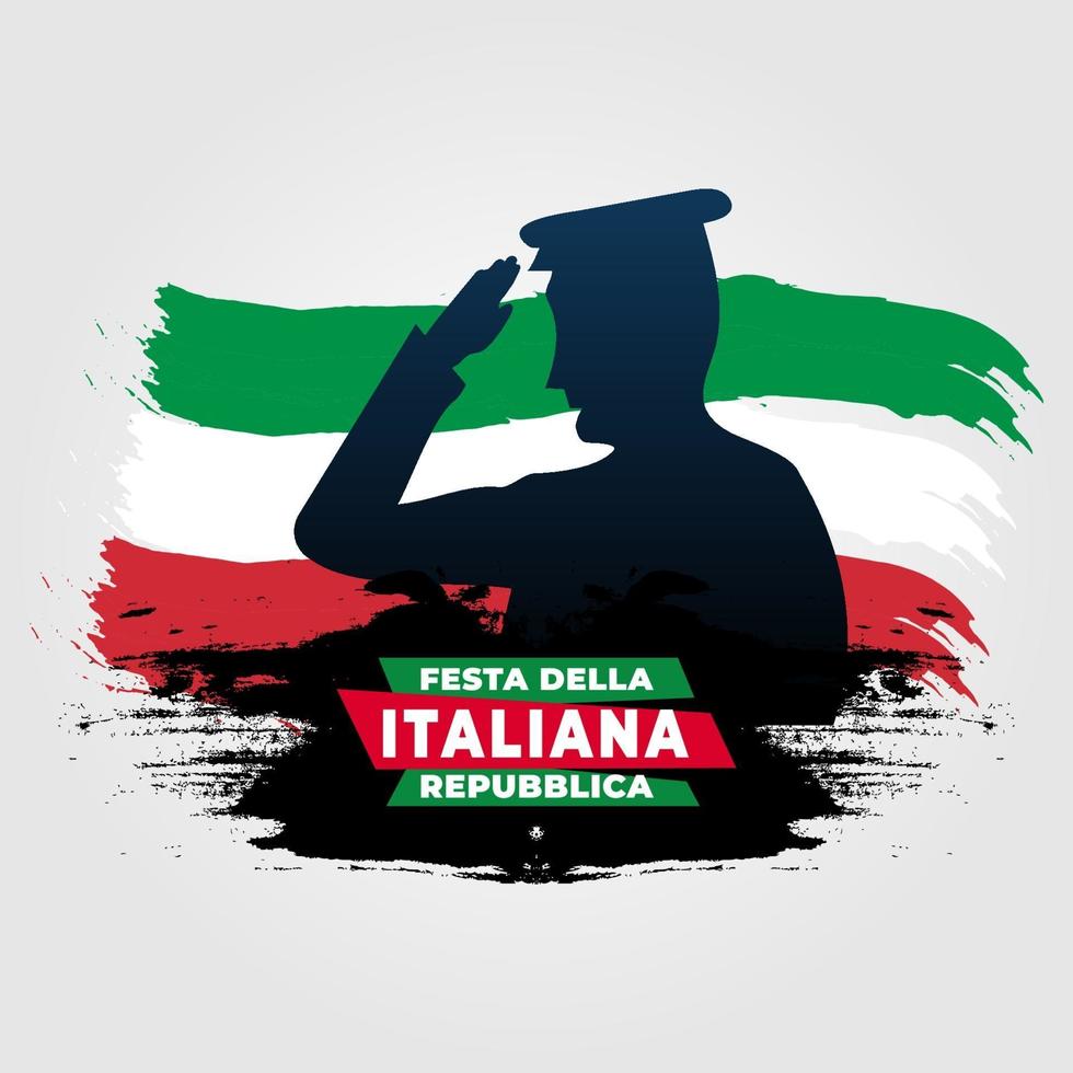 ilustración vectorial del cartel de la festa della repubblica italiana vector