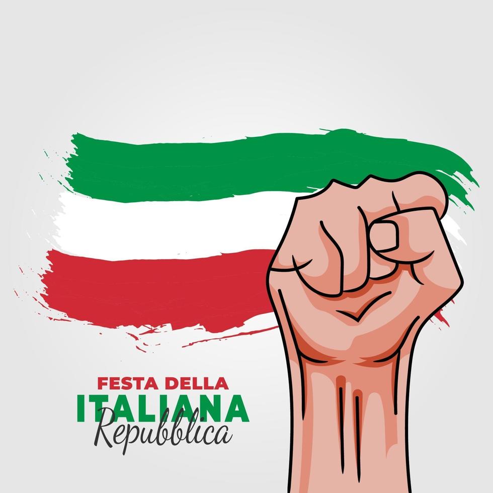 Italian Republic Day. Celebrated annually on June 2 in Italy vector