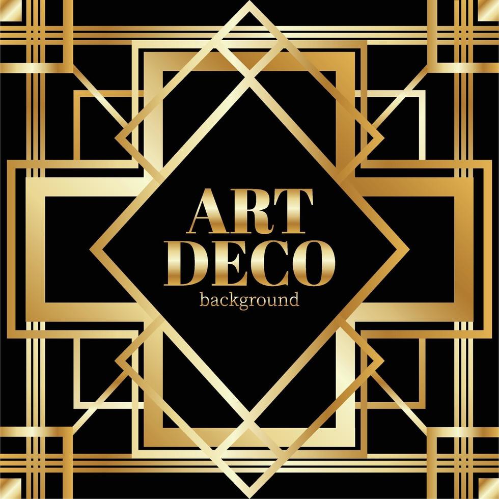 fondo dorado degradado art deco vector