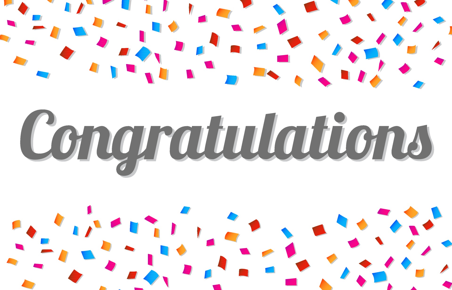 Colorful Congratulations frame with colorful confetti 2262683 Vector Art at Vecteezy