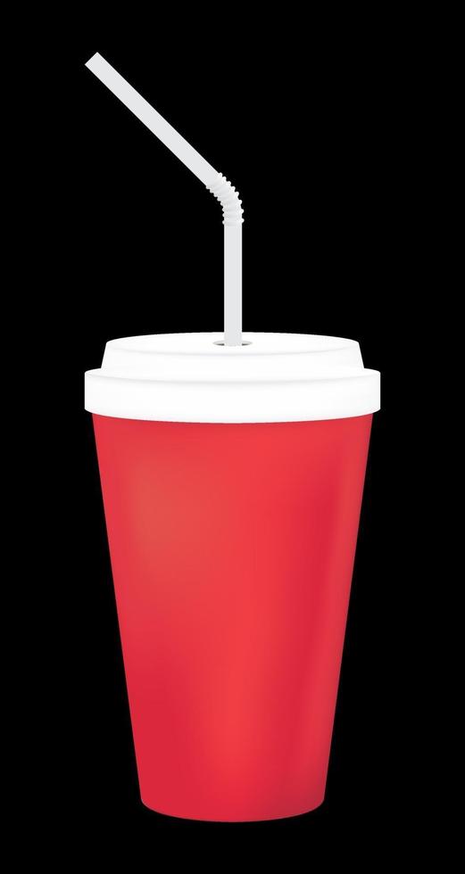 a blank soft drink cup vector