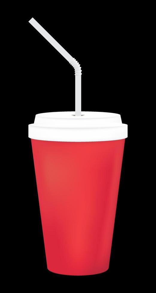 una taza de refresco en blanco vector