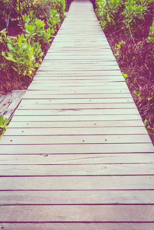 Old wooden path walk photo