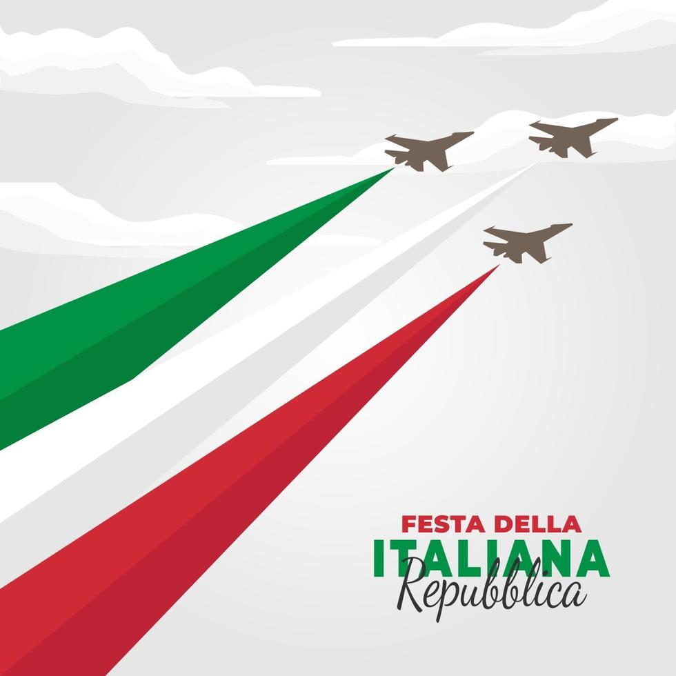 cartel del día de la república de italia vector