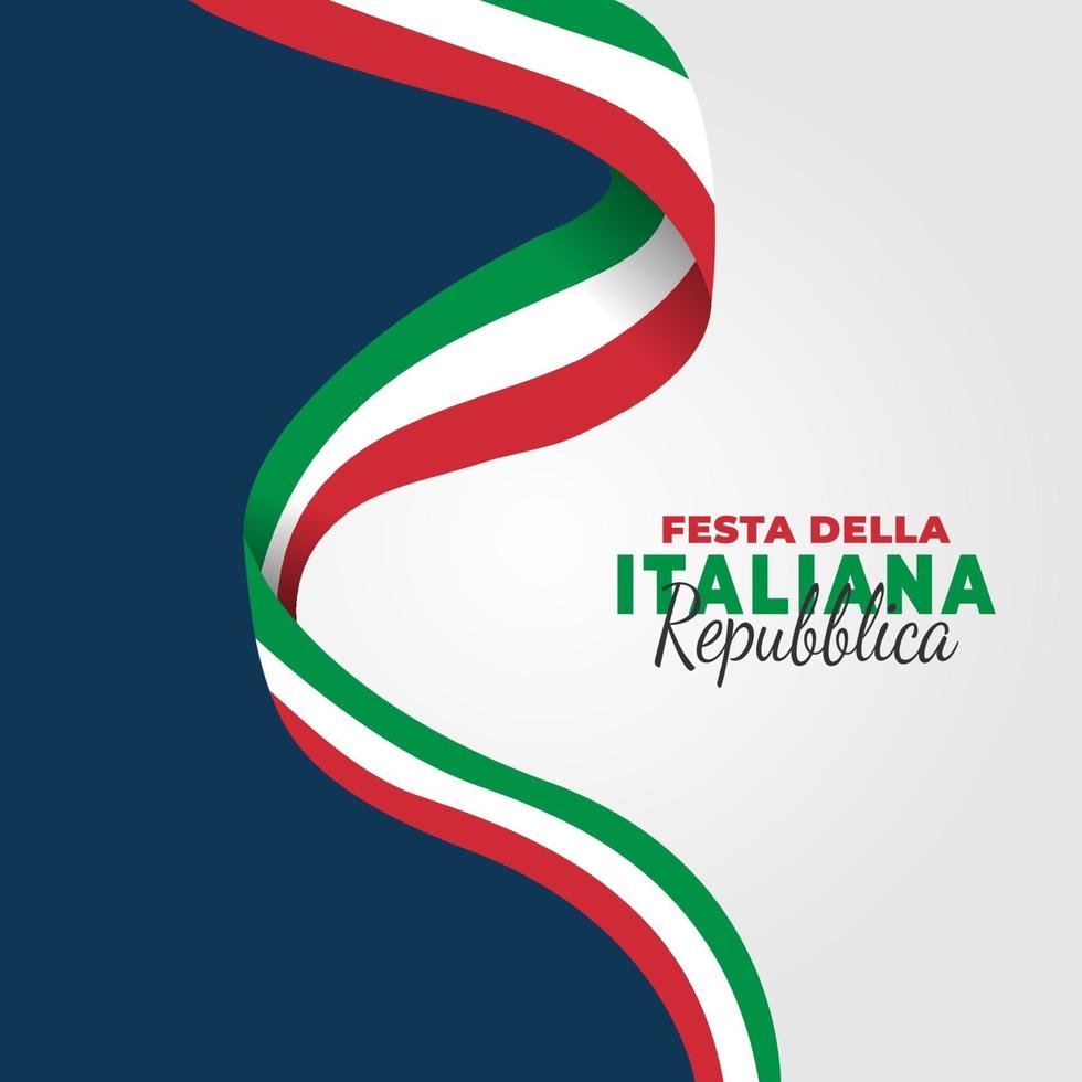 ilustración vectorial del cartel de la festa della repubblica italiana vector