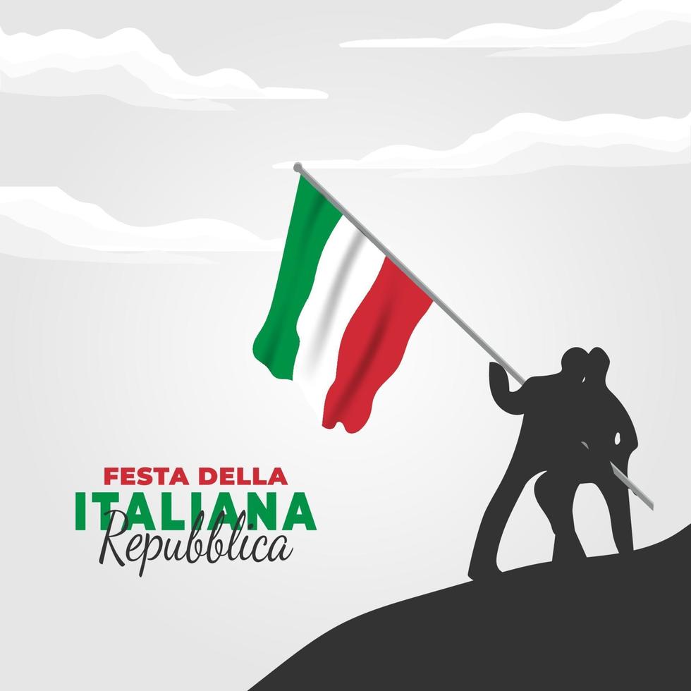 cartel del día de la república italiana vector