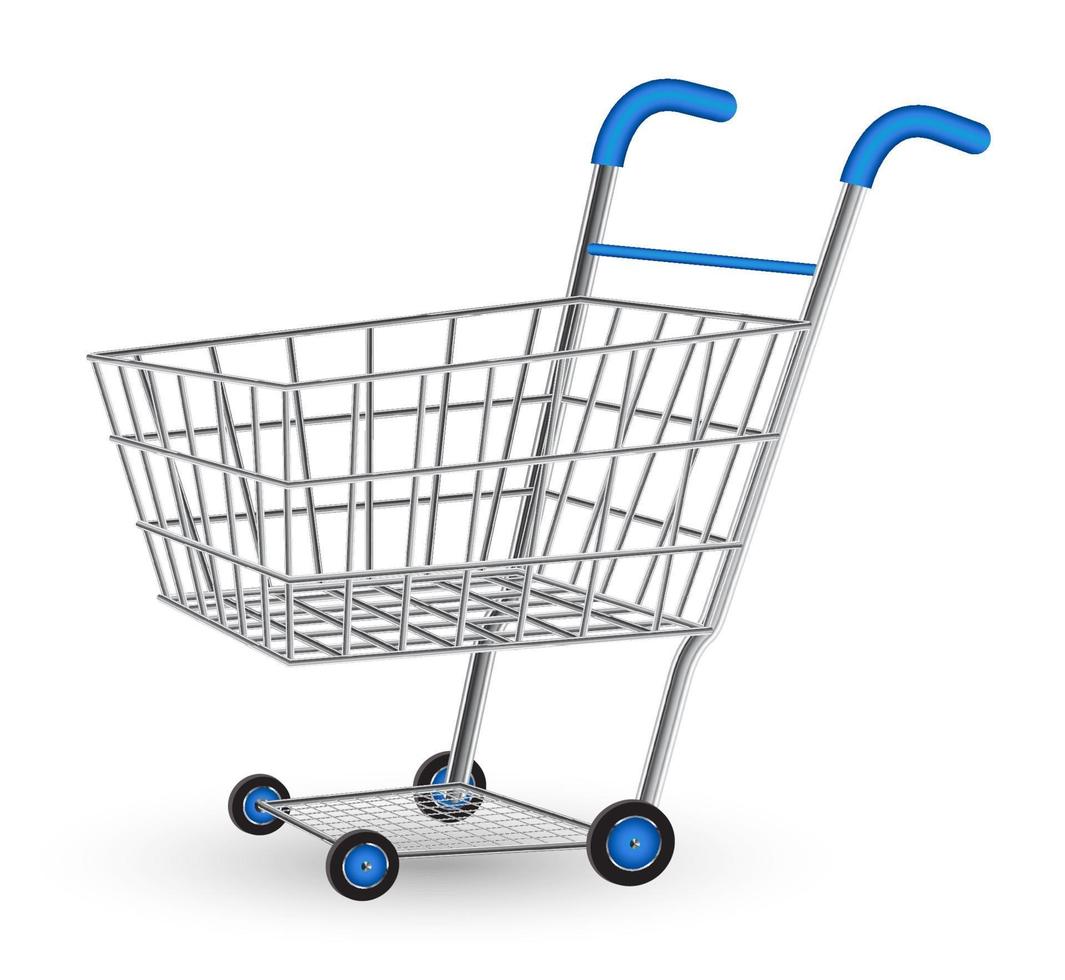 real shopping cart vector