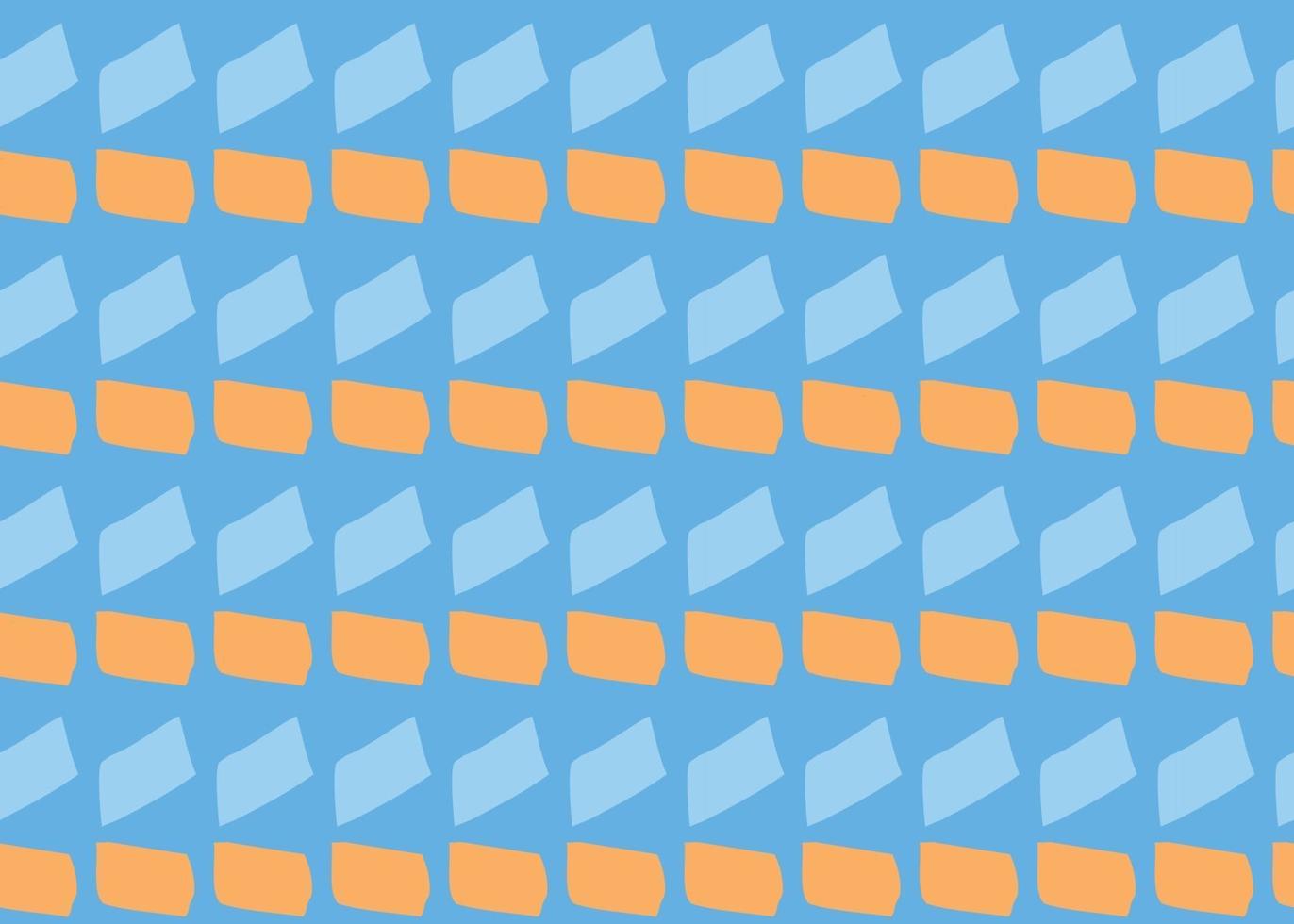 Vector texture background, seamless pattern. Hand drawn, blue, orange colors.