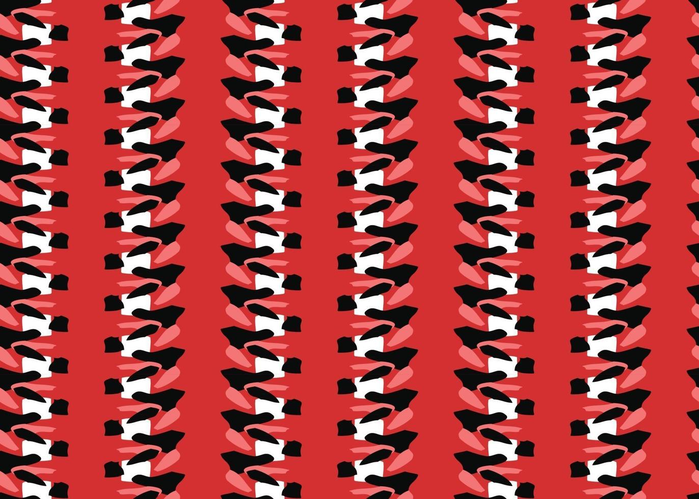 Vector texture background, seamless pattern. Hand drawn, red, black, white colors.