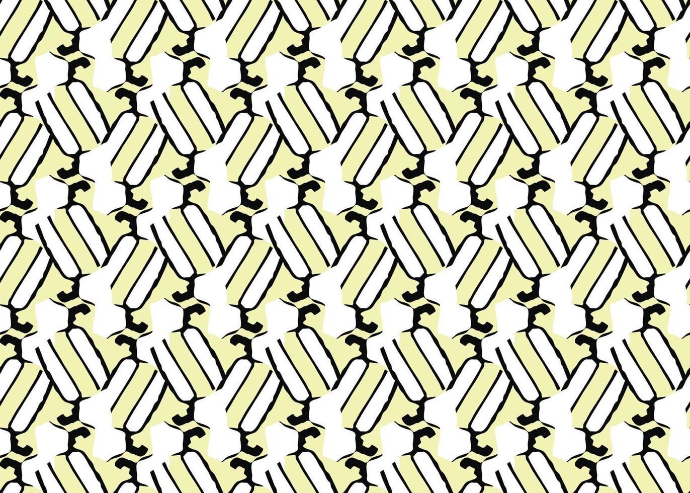 Vector texture background, seamless pattern. Hand drawn, yellow, black, white colors.