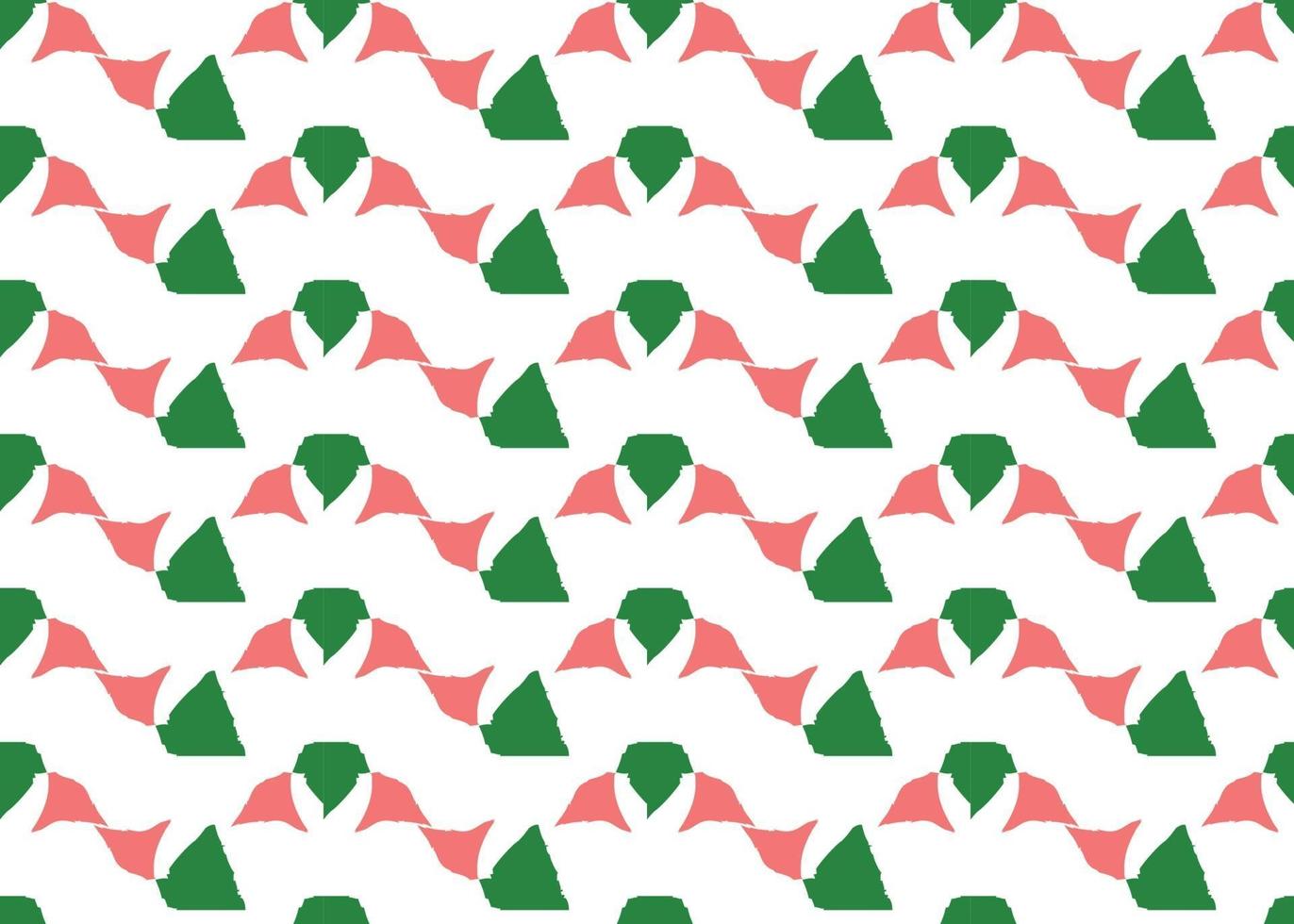 Vector texture background, seamless pattern. Hand drawn, green, red, white colors.