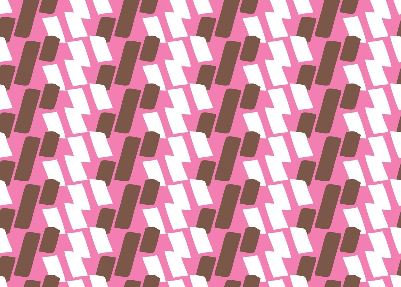 Vector texture background, seamless pattern. Hand drawn, pink, brown, white colors.