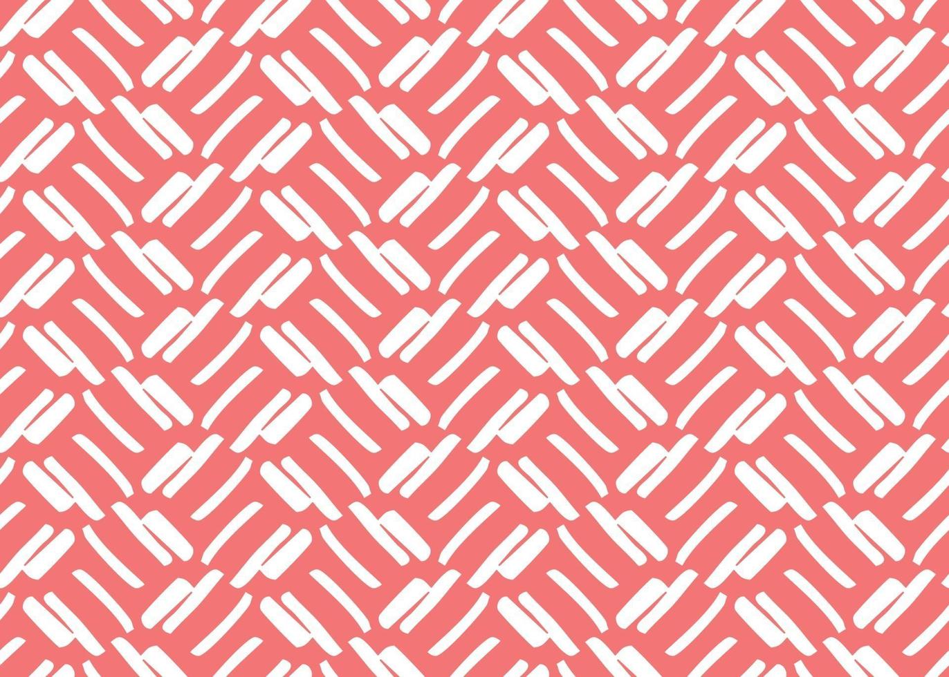 Vector texture background, seamless pattern. Hand drawn, red, white colors.