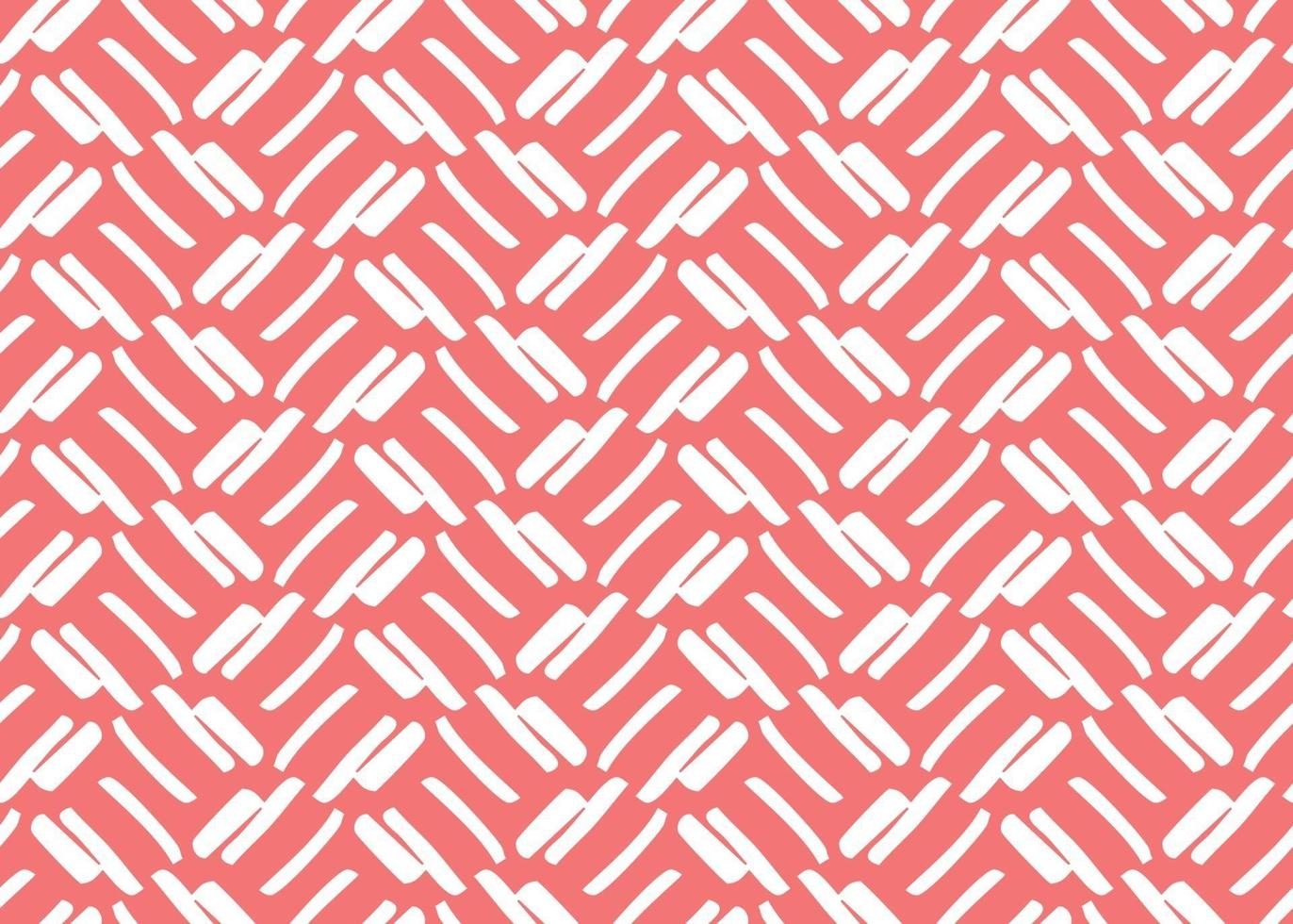 Vector texture background, seamless pattern. Hand drawn, red, white colors.