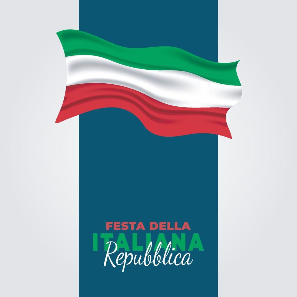 ilustración vectorial del cartel de la festa della repubblica italiana vector