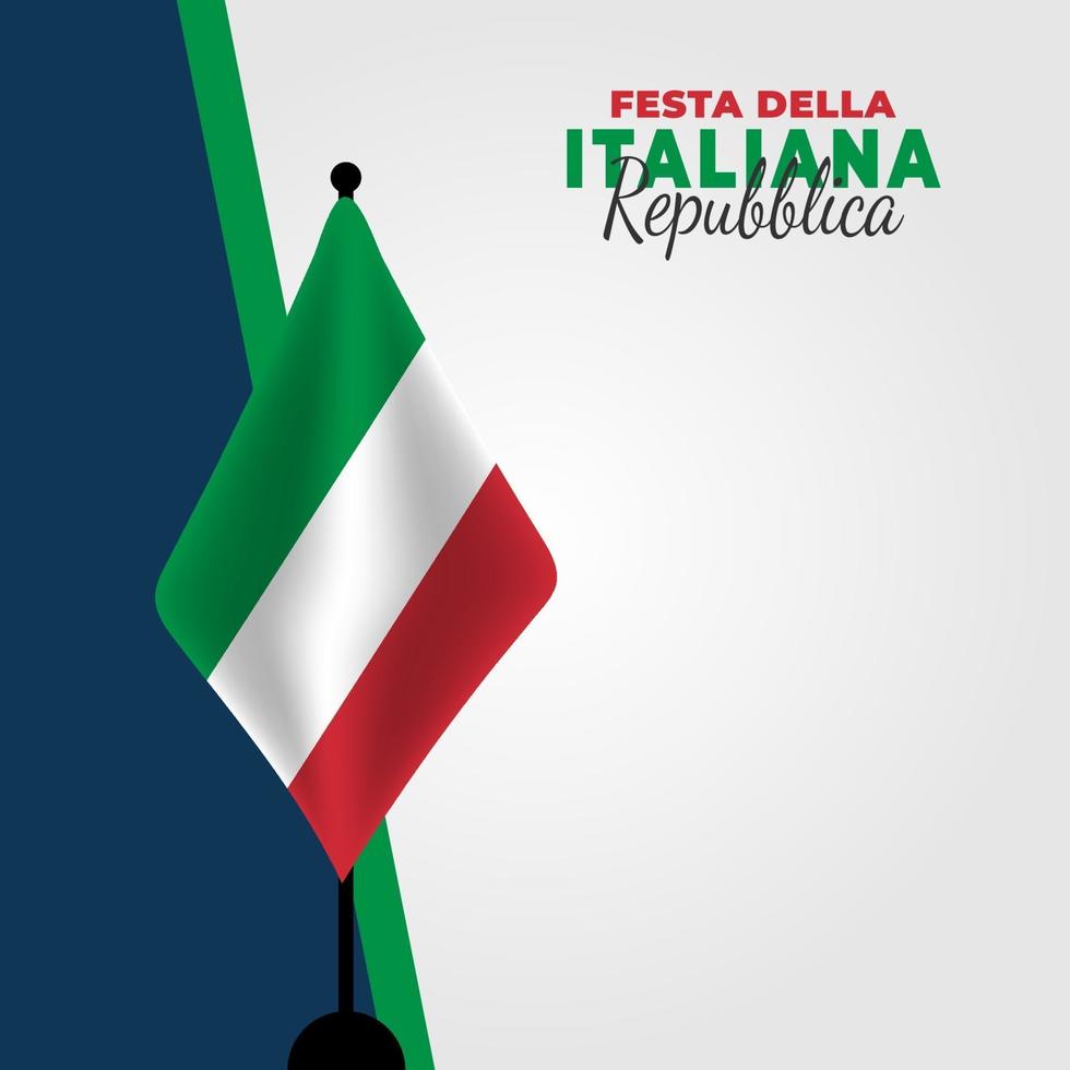 ilustración vectorial del cartel de la festa della repubblica italiana vector