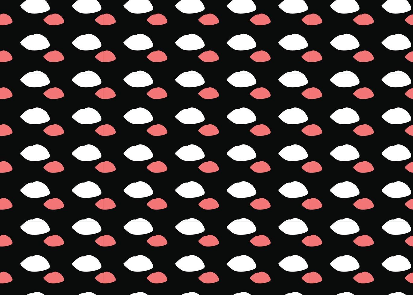Vector texture background, seamless pattern. Hand drawn, black, red, white colors.