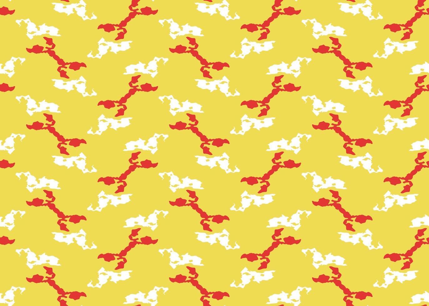 Vector texture background, seamless pattern. Hand drawn, yellow, red, white colors.