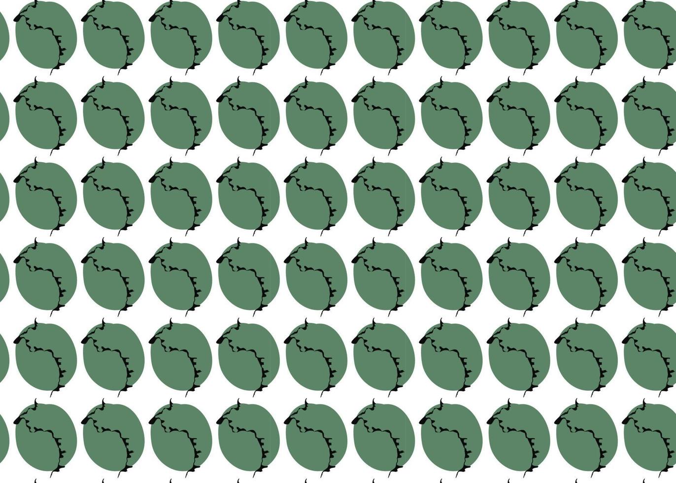 Vector texture background, seamless pattern. Hand drawn, green, black, white colors